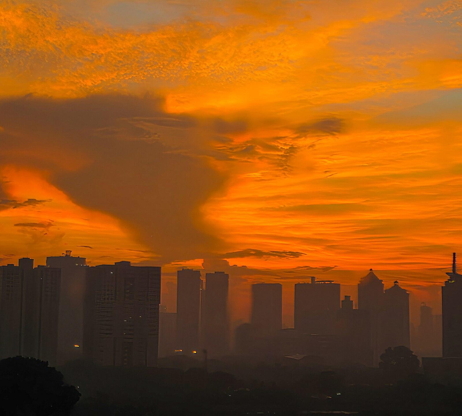 Sunset over Jakarta, Indonesia 2013